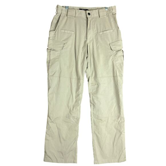 5.11 Tactical Series Mens Pants Tan Utility Pockets Workwear Straight Leg 30x30 - Picture 1 of 11